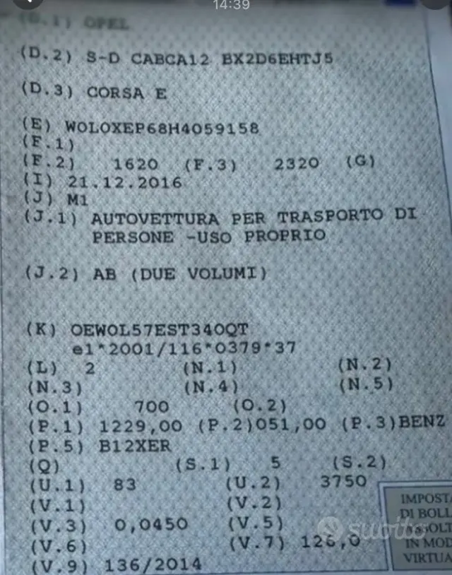 Opel Corsa 5ª serie