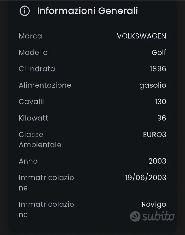 Volkswagen Golf 4ª serie
